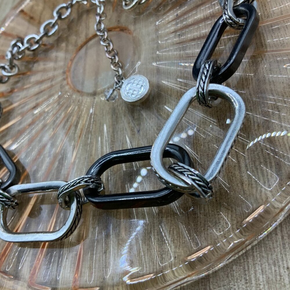 Banana Republic Mixed Metal Link Chain Silver Tone Necklace